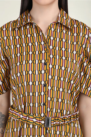 YELLOW PATTERN PRINT