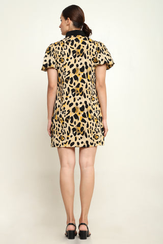 BLACK BEIGE ANIMAL PRINT