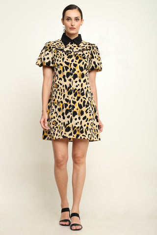 BLACK BEIGE ANIMAL PRINT