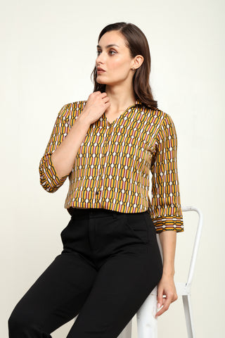 YELLOW PATTERN PRINT