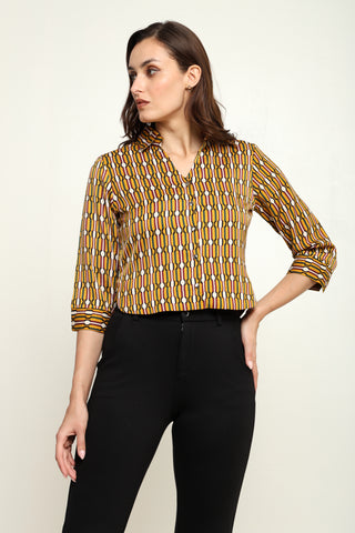 YELLOW PATTERN PRINT